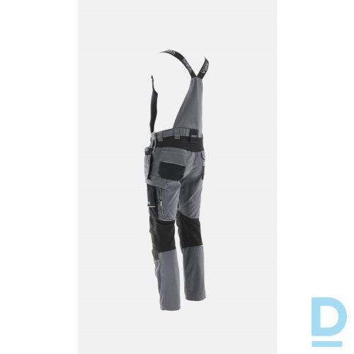 Pārdod Darba kombinezoni Darba puskombinezons ar nokarenām kabatām Monter Sara Flexi Cordura Velcro Reflective grey black ss.lv