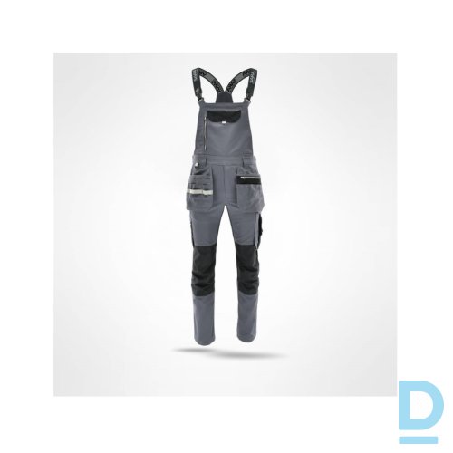 Pārdod Darba kombinezoni Darba puskombinezons ar nokarenām kabatām Monter Sara Flexi Cordura Velcro Reflective grey black ss.lv