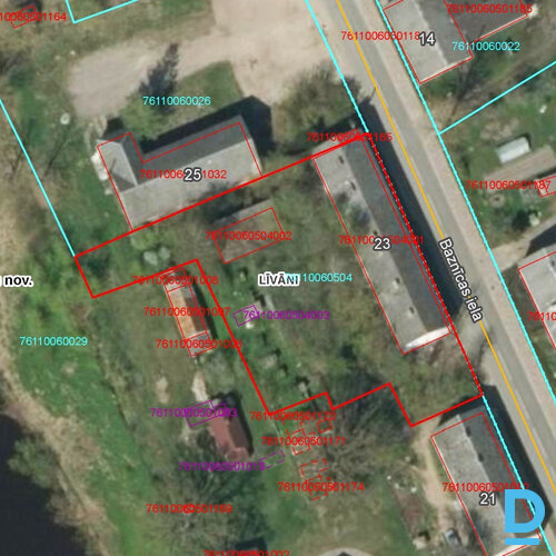 630 m² būve, 2030 m² zeme, Baznīcas iela 23, Līvāni, Līvānu novads, Latvija.