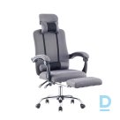 Miko office chair with footrest, gray