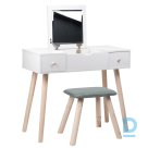 Cosmetic table Astrid white with mirror