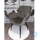 Бархатное кресло Ресток Luxa серый