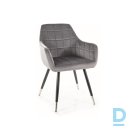 Velvet chair Nuxe gray