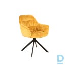 Velvet chair Astoria yellow swivel