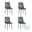 Бархатные стулья Restock Orta серый комплект из 4 шт.