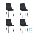 Velvet chairs Restock Orta black set of 4 pieces.