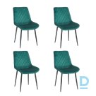 Бархатные стулья Пополнить запас Lugano зеленый комплект из 4 шт.