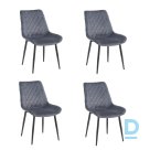 Бархатные стулья Restock Lugano серый комплект из 4 шт.