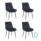 Velvet chairs Restock Lugano black set 4 pcs.