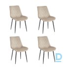 Velvet chairs Restock Lugano beige set of 4 pcs.