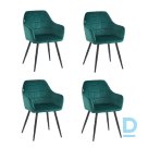 Velvet chairs Restock Como green set of 4 pcs