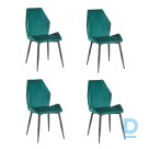 Velvet chairs Restock Garda green set of 4 pieces.