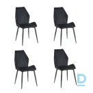 Velvet chairs Restock Garda black set 4 pcs.