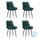 Бархатные стулья Пополнение Dana зеленый комплект из 4 шт.