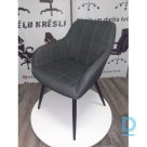 Gray cloth chairs with armrests
