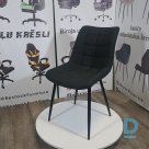 Black cloth chairs Orta black legs