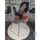 Colorful kitchen chairs with wooden legs