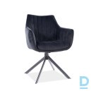Swivel chair velvet Azalia black