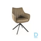 Swivel chair Azalia eco leather finish olive color