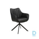Swivel chair Azalia eco leather finish black