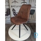 Brown kitchen chairs with wooden legs