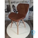 Brown eco leather kitchen chairs