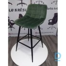 Барные стулья из зеленого бархата