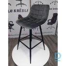 Dark gray velvet bar stools