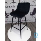 Полубарные бархатные стулья черные