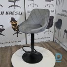 Bar stool adjustable Restock Mode gray velvet