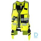 For sale Work Vest with Hanging Pockets HI-VIS STRETCH PLUS Elestic Reflective Canvas Multipocket Fluo Yellow Black EUROPE Safety Workwear Special Clothing