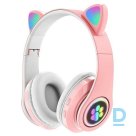 Bezvadu austiņas Bluetooth Kaķis rozā (PZS7C)