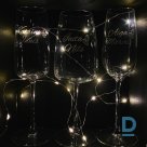 Crystal wedding glasses (France) with print