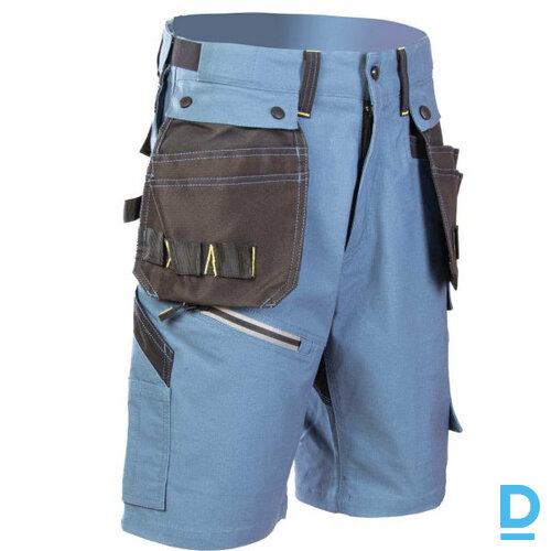 Darba šorti ar nokarenām kabatām Pro Seven Kings safety workwear shorts Flexi spandex blue augsta muguras josta drošības darba apģērbs Darba šorti ar nokarenām kabatām Pro Seven Kings safety workwear shorts Flexi spandex blue augsta muguras josta drošības darba apģērbs