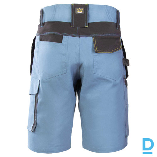 Darba šorti ar nokarenām kabatām Pro Seven Kings safety workwear shorts Flexi spandex blue augsta muguras josta drošības darba apģērbs Darba šorti ar nokarenām kabatām Pro Seven Kings safety workwear shorts Flexi spandex blue augsta muguras josta drošības darba apģērbs