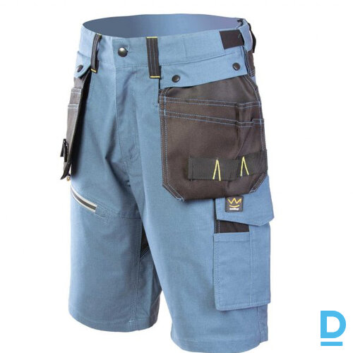 Darba šorti ar nokarenām kabatām Pro Seven Kings safety workwear shorts Flexi spandex blue augsta muguras josta drošības darba apģērbs Darba šorti ar nokarenām kabatām Pro Seven Kings safety workwear shorts Flexi spandex blue augsta muguras josta drošības darba apģērbs