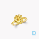 For sale Graff Icon Cushion Cut Yellow Diamond Engagement Ring