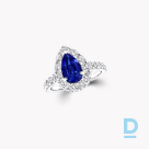 Pārdod Graff Icon Pear Shape Sapphire and Diamond Engagement Ring