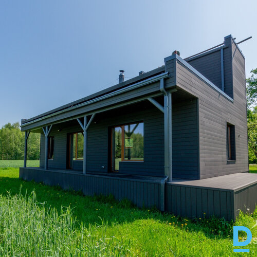 103.7 m² māja, 84.2 m² guļbūve-pirts, 10.87 ha zeme, Dankari,  Zalves pagasts, Aizkraukles novads, Latvija.