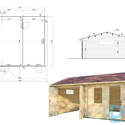 Saliekamā dārza mājiņa / garāža -HSG24 (595X595cm) Saliekamā dārza mājiņa / garāža -HSG24 (595X595cm)