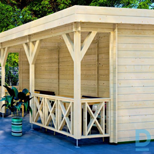 Saliekamā dārza mājiņa/nojume - HS12 (300X750cm)