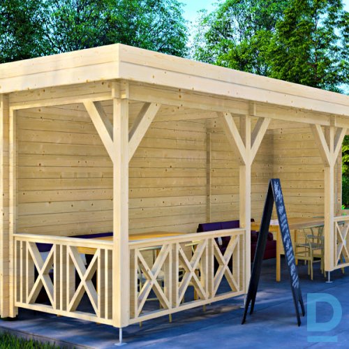 Saliekamā dārza mājiņa/nojume - HS12 (300X750cm)