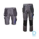 Darba Bikses Darba Šorti ar Nokarenām Kabatām arī Noņemās TOPAZ Seven Kings Work Trousers Shorts Ripstop Velcro Grey Drošības Darba Apģērbs