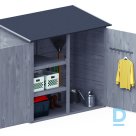 Wooden tool shed with shelf system WH-SSH-1.5-0.7