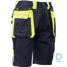 Work Shorts with Hanging Pockets SOLAR Seven King Flexi Spandex Black Yellow Safety Workwear