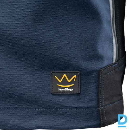 Darba Jaka PRO Seven Kings Flexi Stretch Spandex Velcro Safety Workwear Navy Blue Black Drošības Darba Apģērbs