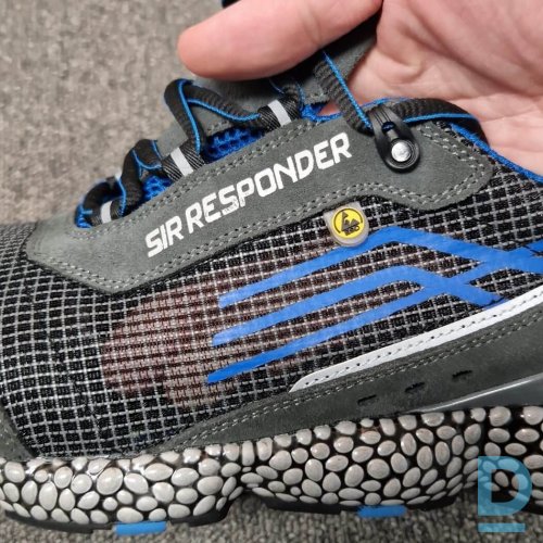 Darba Kurpes Extra Elpojošas MOHER SIR S1PS FO SR ESD E PTU Antistatic Lightweight Anti Shock Responder Technology Grey Blue ITALY Drošības Darba Apavi Darba Kurpes Extra Elpojošas MOHER SIR S1PS FO SR ESD E PTU Antistatic Lightweight Anti Shock Responder Technology Grey Blue ITALY Drošības Darba Apavi