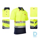 Work Polo Shirt Hi-Vis FLASH Brixton Work Polo Shirt Reflective Safety Workwear Yellow Navy Blue Work Clothing Special Clothing