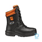 Work Boots for Sawmakers MB 2411 SAVER Sir A E P WRU FO SRA Class 1 Chainsaw Protection Orange Black ITALY Logging Protective Work Shoes