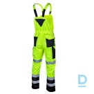 Darba Puskombinezons HI-VIS FLASH LINE Artmas Reflective Black Oxford Elastic Waistband Yellow Black Drošības Darba Apģērbi